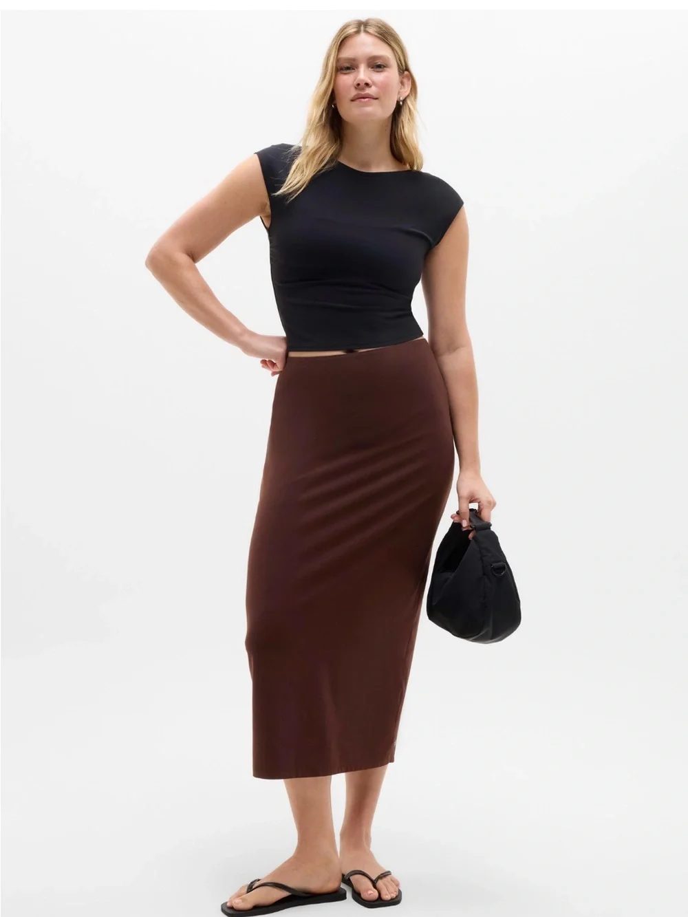 NWT Athleta Be Free Brownstone Maxi Skirt Size XL (#757016)